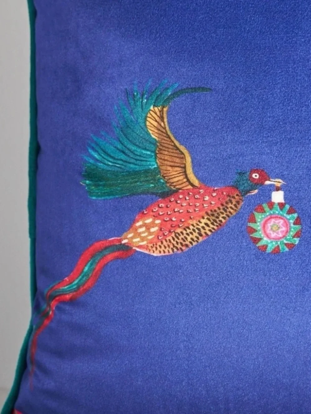 NWT Anthropologie Rapheal Balme Velvet Christmas Pillow